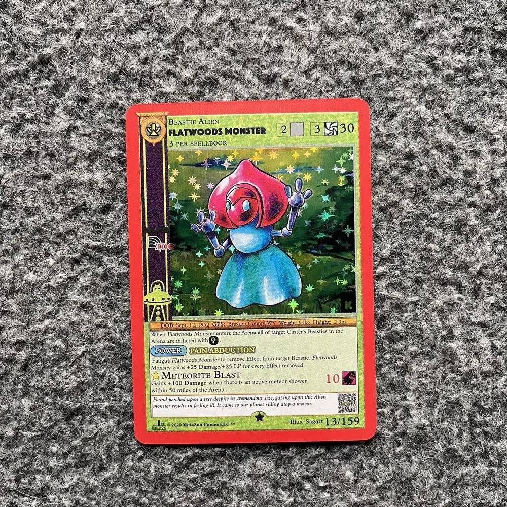 Metazoo Kickstarter Flatwoods Monster Full Holo Cryptid Nation 1st Edition